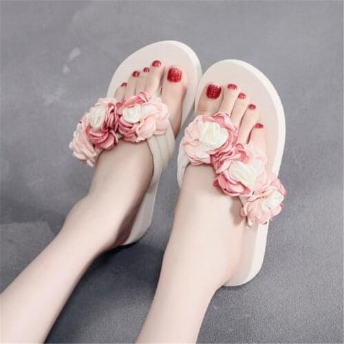 Fashion Summer Bohemian flip flops women sandals beach shoes non-slip home slippers wear sandals 2019 new womens shoes 35-41