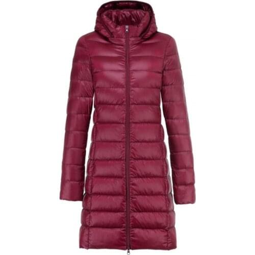 Women Winter Puffy Jackets Female Portable Fluffy Long Down Coats 5XL New Hood Removable Woman Slim White Duck Down Coat