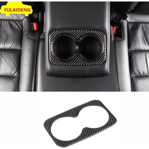 1pcs For Jeep Grand Cherokee 2014-2018 Carbon Fiber Rear Water Cup Holder Cover Trim Car Styling Accessories