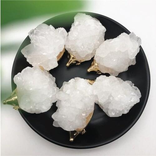 1PC Natural Hydrozincite Hand Carved Hedgehog Shaped Cluster Crafts Healing Home Decor Natural Stones and Minerals