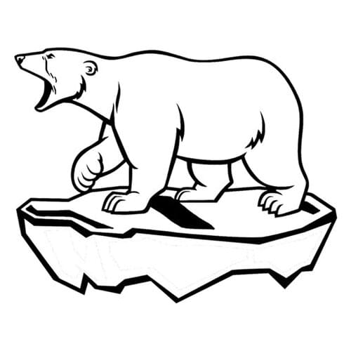 14.2*11.3CM Funny Polar Bear Car Sticker Decoration Vinyl Motorcycle Accessories Graphic