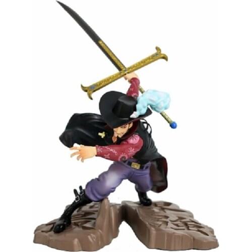 19CM ONE PIECE anime figure Dracule Mihawk PVC action figure collection model toys gifts