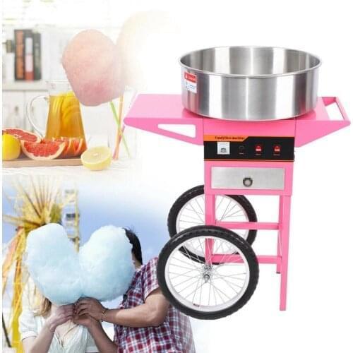 20inch Electric Cotton Candy Machine Commercial DIY Electric Candy Floss Machine with Cart