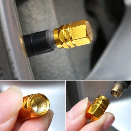 4pcs New Style Car Refitting accessories Sticker case Car Bicycle Motorcycle Wheel Tyre Tire Air Aluminum Alloy Valve Caps