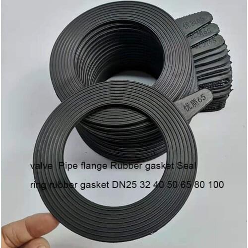 5pcs valve Pipe flange Rubber Seal ring rubber gasket for Pump Steel Tube DN25 32 40 50 65 80 100