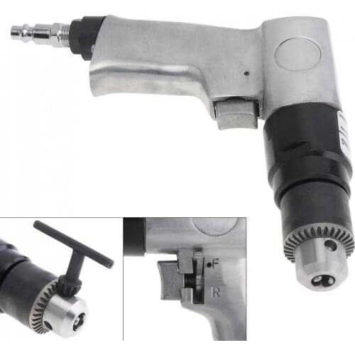 AD-102 1/4" 1700rpm Positive Reversal Pistol-type Pneumatic Gun Drill with Chuck Wrench and Bayonet Connector for Hole Drilling