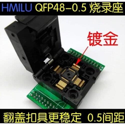 STM32 Adapter Socket Burning Programming Test Stand Tqfp48 Qfp48-0.5