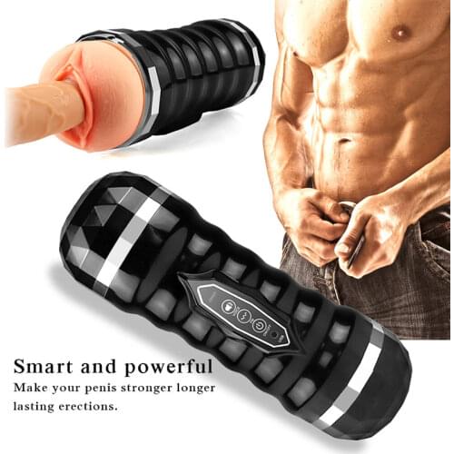 Automatic Male Masturbator 10*10 Modes Adjustable Frequencies Silicone Vagina real Pussy Adult Masturbation Cup Sex Toys For Men