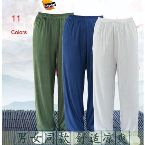 Unisex Kids&Adult modal grey/blue/green/black/rose kung fu tai chi trousers taijiquan yoga pants martial arts bloomers