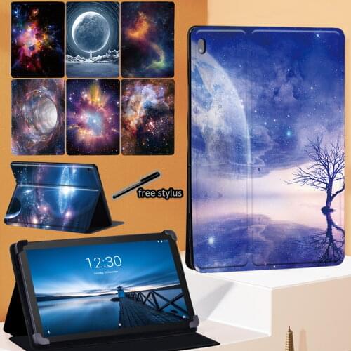 Tablet Case for Lenovo Tab E10 TB-X104F 10.1 Inch/Tab M10 10.1"/Tab M10 FHD Plus 10.3" Leather Space Series Folding Stand Cover