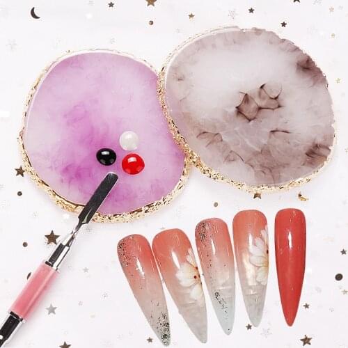 Manicure Color Display Board Nail Painting Palette Drawing Nail Color Mixing Display Manicure Polish Tool Palette Resin Piece