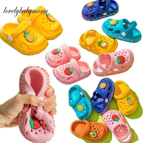 Baby Summer Sandals for Boys Girls Cartoon Kids Shoes Summer Toddler Flip Flops Children Home Slippers Beach Swimming Slippers