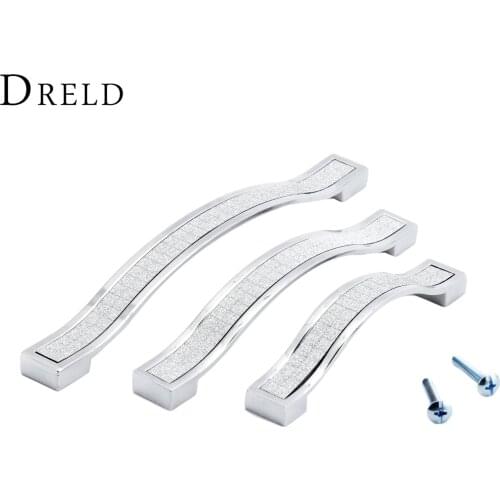 DRELD 96/128/160mm Furniture Handle Modern Cabinet Knobs and Handles Door Cupboard Drawer Kitchen Pull Handle Furniture Hardware
