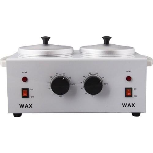 Double Pot Hot Wax Machine Beauty Melting Wax Pot Handmade Soap Wax Furnace Double Head Temperature Adjustment Melting Machine