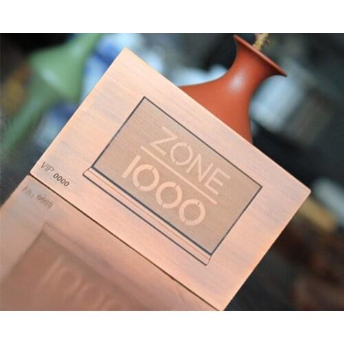 High-end business card custom Metal card red bronze brushed membership card