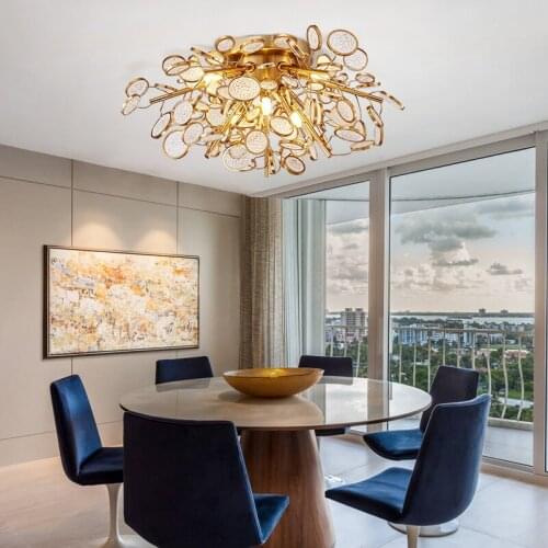 European and American lamps warm personality romantic small apartment living room lamp ceiling lamp creative lamp