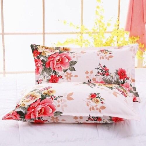 2 Pieces of 48 Cm X 74 Cm Beauty Floral Print Pillowcase Home Decoration Pillowcase Bedroom Pillowcase Pillow Cases