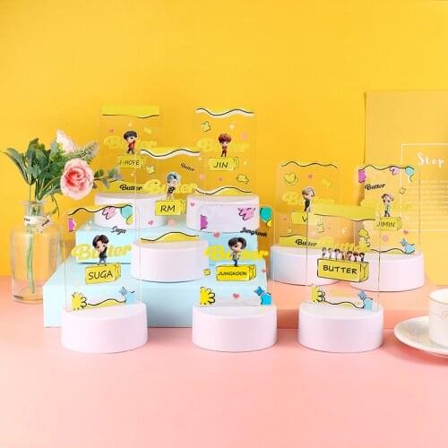 Kpop Lightstick Bangtan Boys 2021 Album Butter USB Color Changing Acrylic LED Lamp V JUNGKOOK SUGA JIMIN J-HOPE RM Night Lights