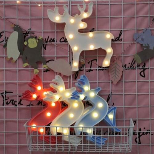 Night Light Deer Modelling Party Decoration Christmas Lights LED Christmas 3D Table Lamp Gift for Home Christmas Decoration