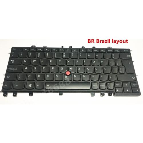 New Brazilian Portuguese Keyboard Teclado for IBM Thinkpad YOGA S1 S240 BR BZ PA PT PO keyboard Backlit 04Y2952 SN20A45531