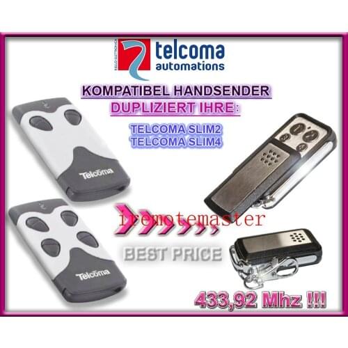 TELCOMA transmitter SLIM2,SLIM4 433,92MHZ remote replacement top quality beautiful