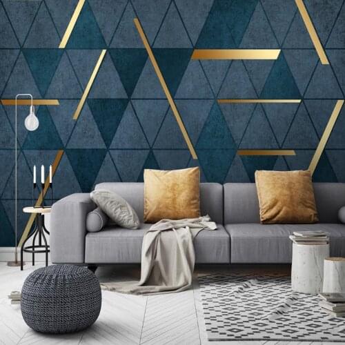 Custom Photo 3D Abstract Geometric Luxury Mural Modern Bedroom Living Room Sofa TV Background Wall Home Decor Wallpaper Murals