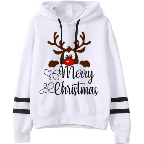 Christmas Women/men Hoodie 90s Harajuku Funny Sweatshirt Kawaii Pink Clothes Hooded Oversized Streetwear Unisex Polyester Female