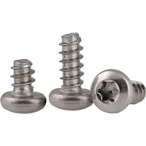 100pcs/lot M2.2 M2.6 M2.9 Stainless Steel Pan Head Torx Self Tapping Screw For Plastic