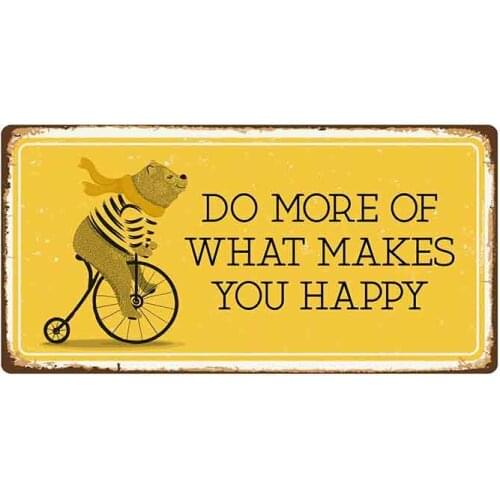 Do More of What Makes You Happy Sign Funny Car Stickers Windshield Bumper Vinyl Truck RV VAN 3D JDM Car Anime Comic