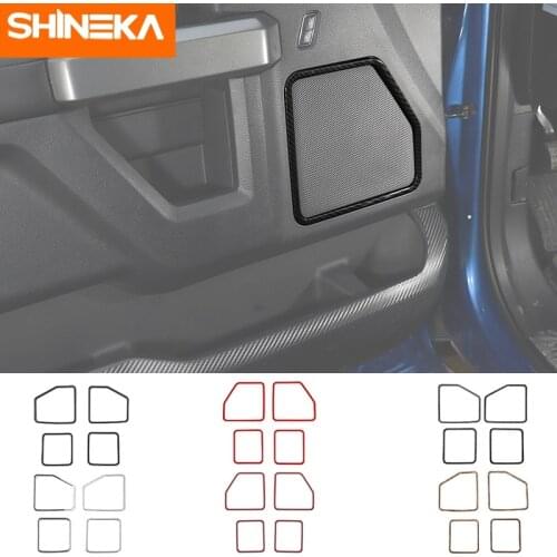 SHINEKA Car Styling Car Door Speaker Cover Door Dirty Proof Cover Trim Ring Frame Auto Decoration for Ford F150 2015