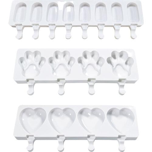 NEW Silicone Mold Chocolate Lattice Mousse for Ice Cream with Popsicle Sticks DIY Fruit Ice Kitchen Bar Drinking Accesoriess