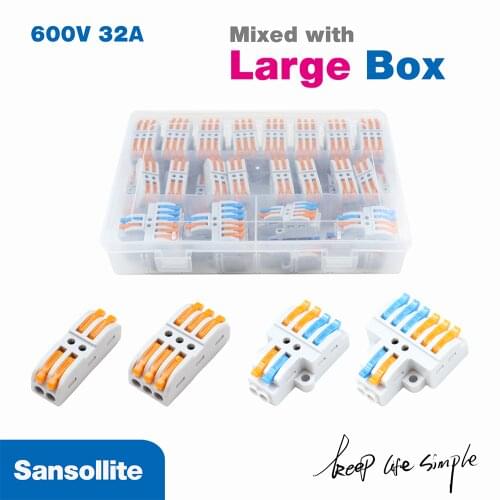 Mixed Wire terminal Connectors Universal Compact wire connectors Spring Splicing Connector for wire Push-in Terminal Block