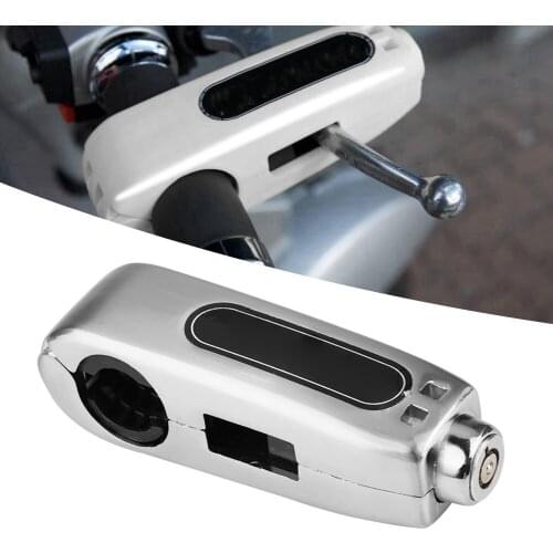 Universal Motorcycle Grip Lock Motorcycle Handlebar Brake Lever Lock Throttle Grip Anti Theft Security Locks With Key Rubber Pad