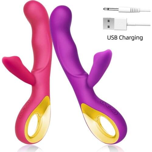 USB Rechargable 10 Speed Rabbit Vibrator for Women Vagina Clit stimulator AV stick G spot Vibrator Dildo Adult sex toy for Women