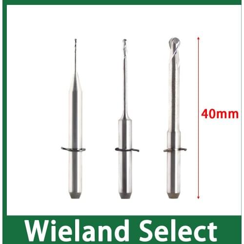 Wieland Zenotec Select 40mm Length Tools for Zirconia, PMMA, PEEK, Wax