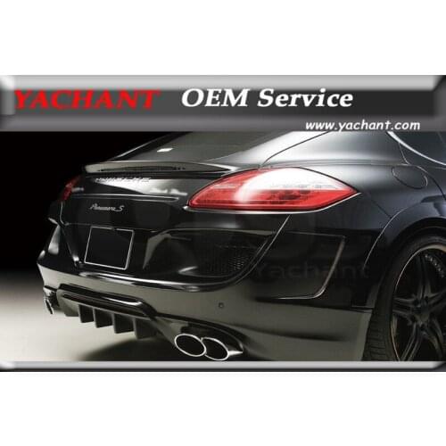 Carbon Fiber Rear Spoiler Wing Fit For 2010-2013 Panamera 970.1 WA Sports Line Black Bison Edition Style Trunk Spoiler