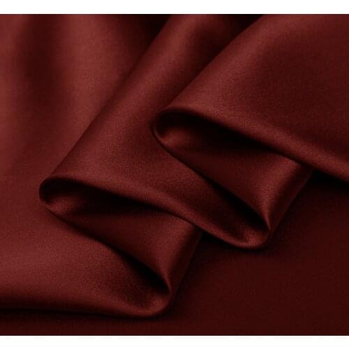 100% silk charmeuse for silk pajamas evening dress satin 19mm 114cm(45") width multicolor caramel red NO.74
