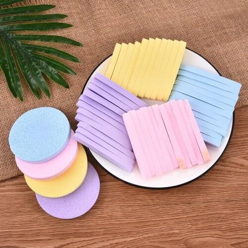 12/24 Pcs/Bag Compression Puff Remove Makeup Skin Care Tool Cleansing Sponge Eyelash Sponge Facial Cleanser Washing Pad Remove