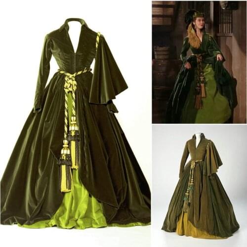 2021 New Victorian Gothic/Vintage Dress Halloween Theater Movie dresses Prairie Chic dress sc-135