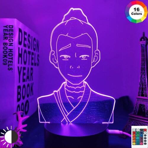 3D Lamp Sokka Avatar The Last Airbender for Home Decor Birthday Gift Led Night Light Avatar Room Decor Light Sokka