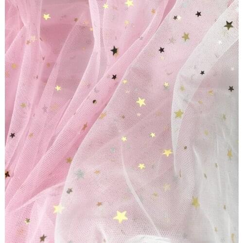 6meter Star soft mesh tulle fabric Organza Fabric for Mosquito net Wedding Dress Clothing Decoration DIY Craft Party Supplies