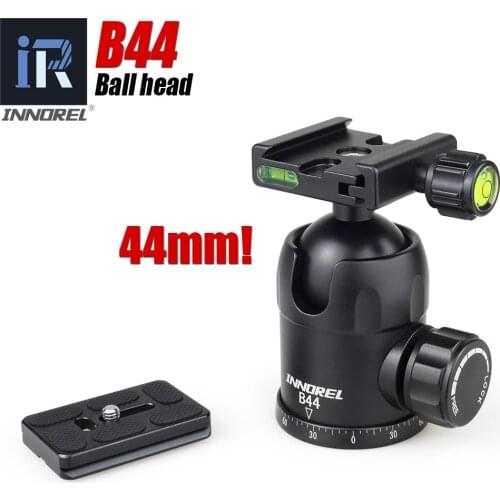 B-44 B44 ball head for tripod monopod lengthened Quick Release Plate 44mm large sphere Panoramic photo heavy duty max load 15kg