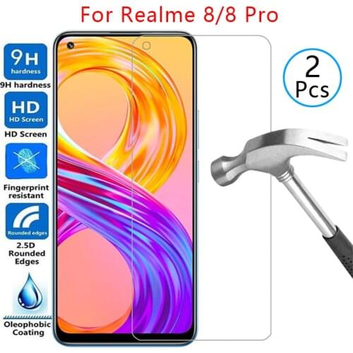 Case for realme 8 pro cover screen protector tempered glass on realme8 8pro realmi realmi8 realme8pro protective phone coque bag