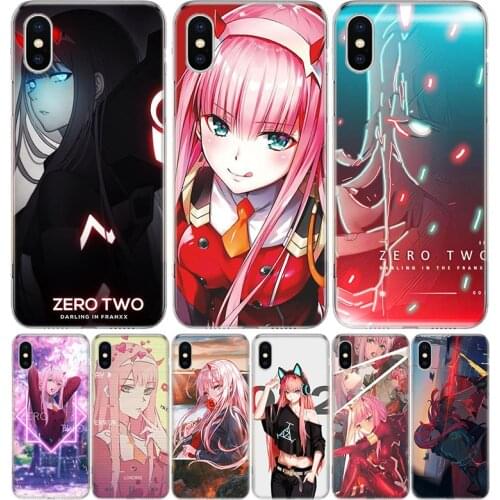 Darling In The Franxx ZERO TWO 002 Cover Phone Case For Iphone 11 12 Mini Pro 7 6 X 8 6S Plus XS MAX + XR 5S SE 10 9 Art TPU Coq