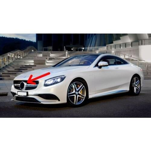 For Mercedes c217 Matte Black Grill Star Emblem Front Grille Badge S Class 2017-2021 Aftermarket A0008171016