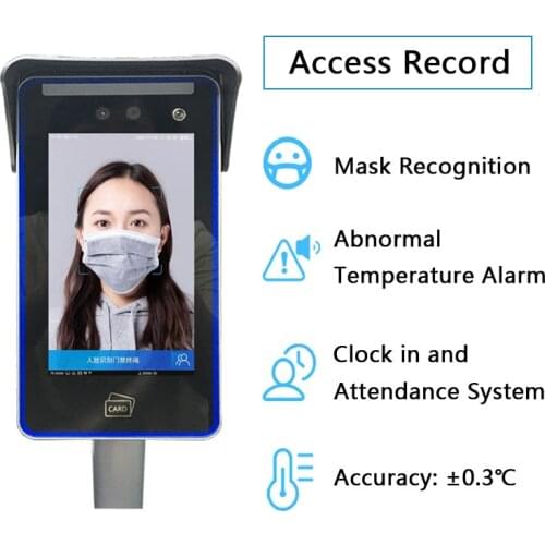 Temperature Camera Face Recognition Temperature Detector Voice Alarm Fever Camera Mask Detect