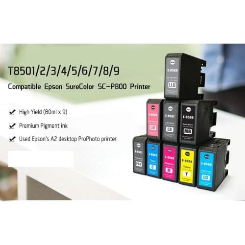 INK WAY Compatible Ink Cartridge for EPSON P800 Surecolor SC-P800 T8501-T8509,WITH PIGMENT INK