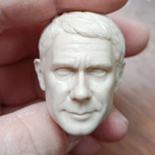 Hot Sales 1/6th Male Martin Freeman Baggines Head Sculpture Unpainted White Color For 12inch DIY Figures
