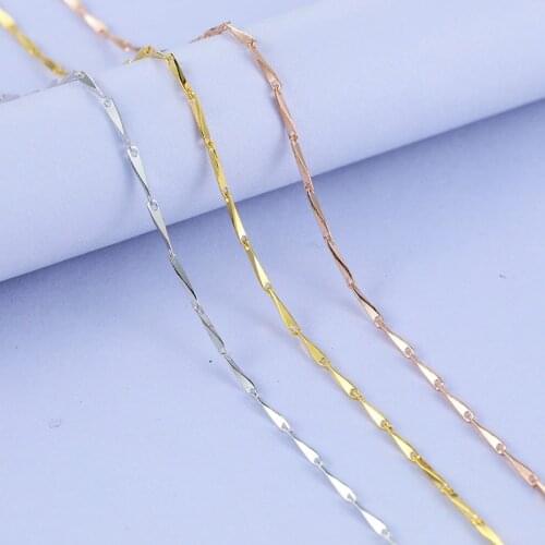 Lo Paulina Pure S925 Sterling Silver Necklace Melon Seeds Chain Woman Jewelry 0.7/0.8mm Wide 40cm/45cm Collar LPC20