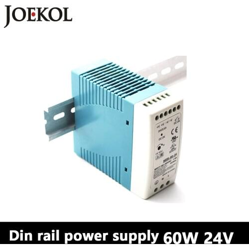 MDR-60 Din Rail Power Supply 60W 24V 2.5A,Switching Power Supply AC 110v/220v Transformer To DC 24v,ac dc converter
